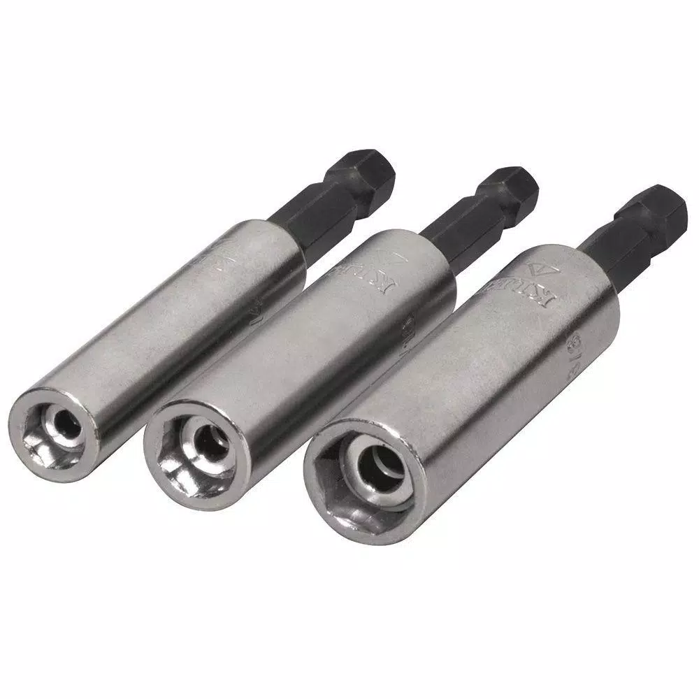 Klein Tools 3-Piece Hollow Shaft Magnetic Nut Driver Set, 1/4 in. Hex Quick Connect, Impact Rated