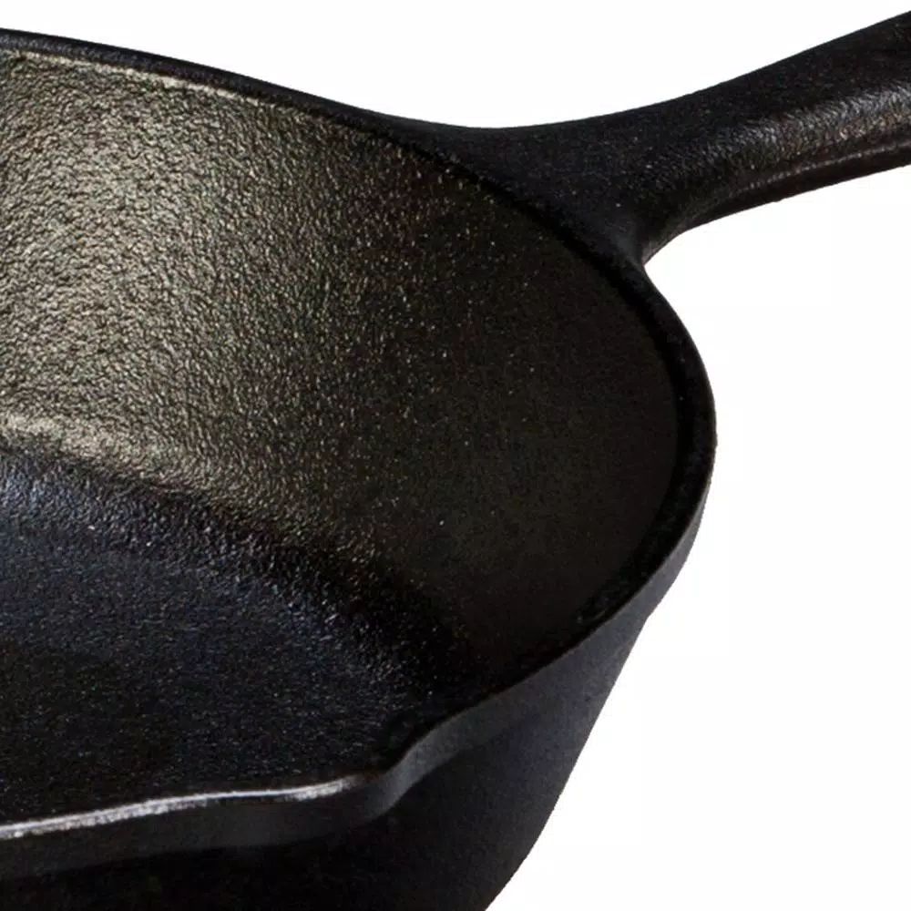 Lodge 8 in. Cast Iron Skillet with Pour Spout and Assist Handle, Black