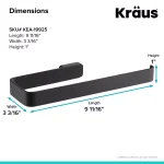KRAUS Stelios Matte Black Solid Brass Hand Towel Ring thumbnail 3
