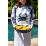 Golden Rabbit Blue Crab 4 Qt. Enamelware Round Serving Bowl thumbnail 6
