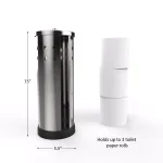 Lavish Home Freestanding Toilet Paper Holder, Stainless Steel Chrome thumbnail 3