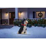 Home Accents Holiday 36-in Tinsel Husky Dog LED Yard Decoration with 80 Warm White Lights thumbnail 2