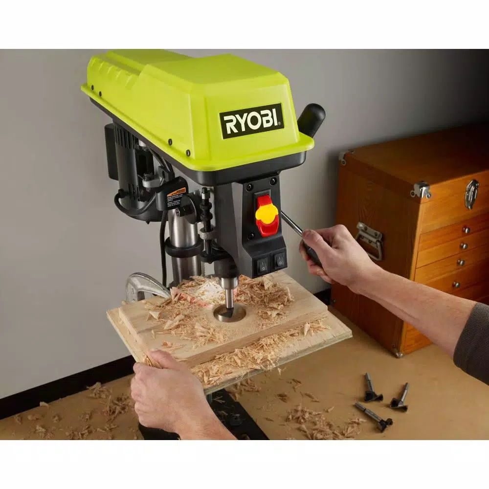 RYOBI 10 in. Drill Press with EXACTLINE Laser Alignment System and LED Work Light