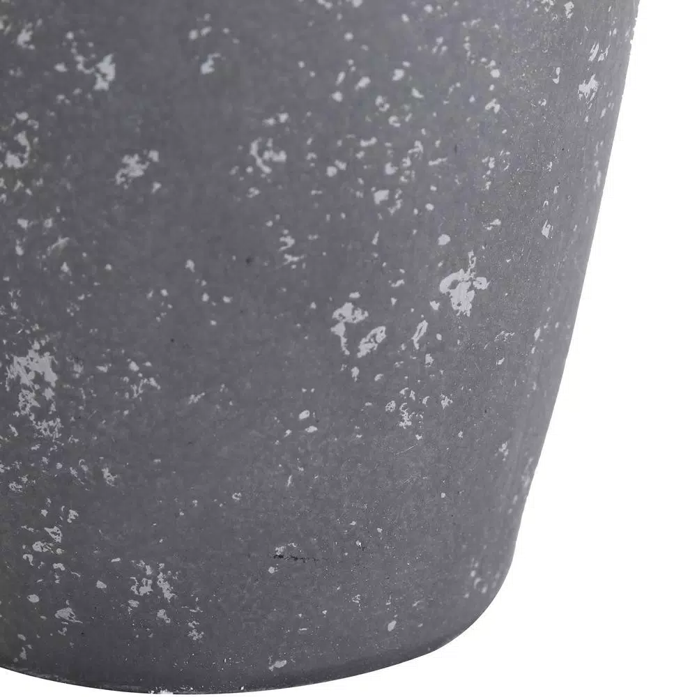 StyleCraft Marloe Charcoal and Gold Ceramic Table Vase, Contemporary Urn Shape