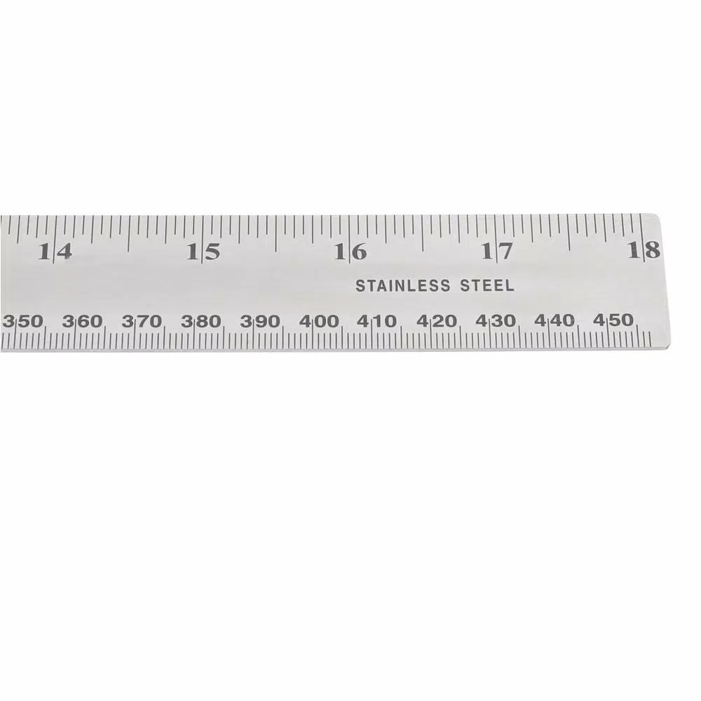 Empire 18 in. Stainless Steel Stiff Ruler with Etched Graduations