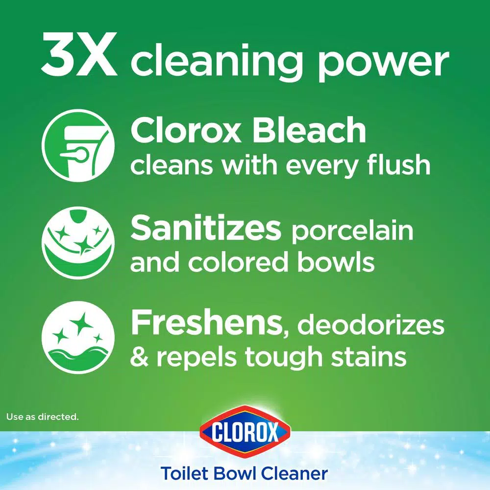 Clorox Ultra Clean Automatic Toilet Tablets with Bleach, 3.5 oz (2-Pack)