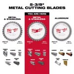 Milwaukee 5-3/8 in. 30T Carbide Metal & Stainless Steel Circular Saw Blade thumbnail 4