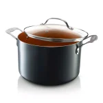 Gotham Steel 7 Qt. Aluminum Non-Stick Ti-Ceramic Stock Pot with Glass Lid thumbnail 1