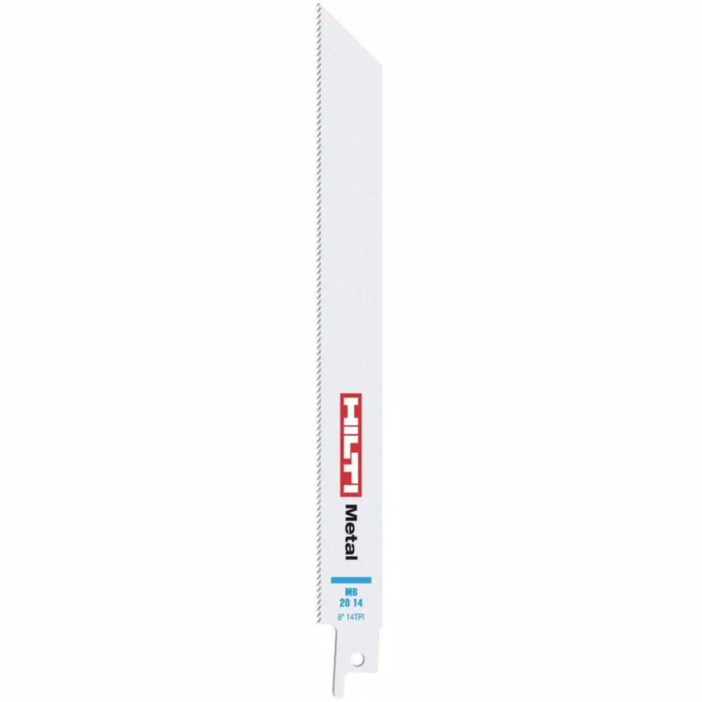 Hilti 8 in. x 14 TPI MB 20 Metal Cutting Reciprocating Saw Blade, 5-Piece Pack