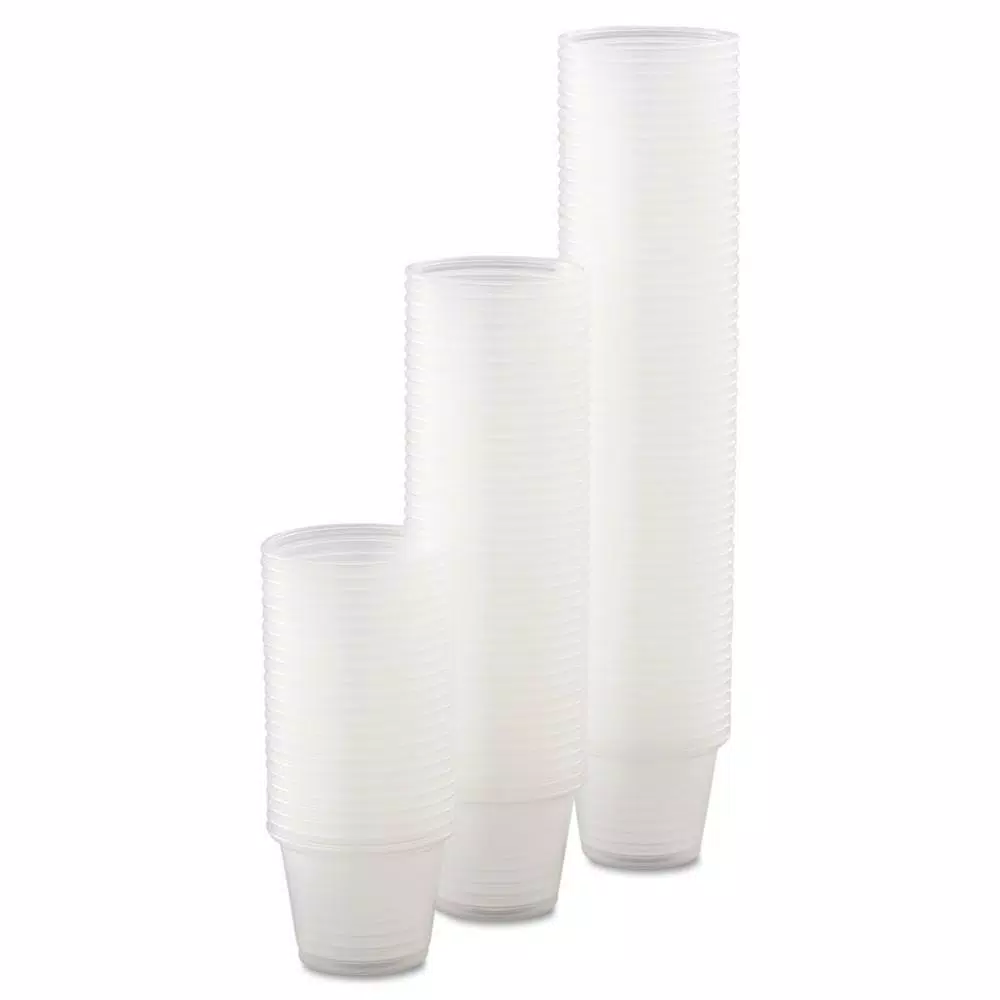 DART Conex 1 oz. Clear Polypropylene Portion Containers, 2500 Count Case