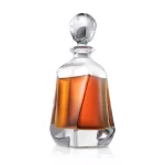 JoyJolt Aurora Crystal Whiskey Decanter, 25.3 oz Square Glass Decanter with Stopper thumbnail 3