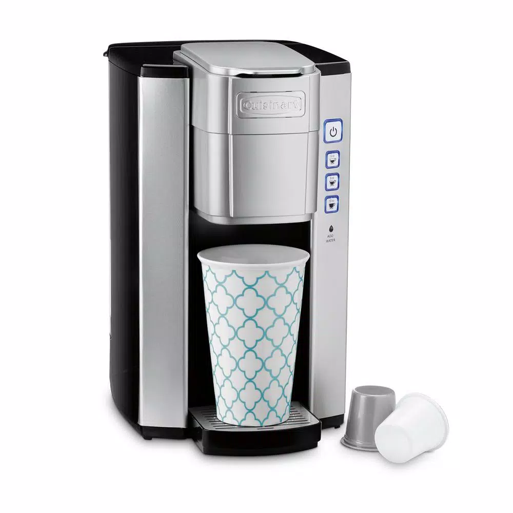 Cuisinart Single Serve Coffee Maker, K-Cup Compatible Brewer with 40 oz. Reservoir, Black and Silver