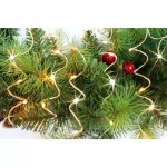 Starlite Creations 12 ft. Pre-Lit LED Gold Single Braided Garland, Battery Operated with Timer (Bundle of 2) thumbnail 4
