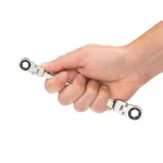 TEKTON 8 mm x 10 mm Flex-Head Ratcheting Box End Wrench, 72-Tooth, Metric thumbnail 8