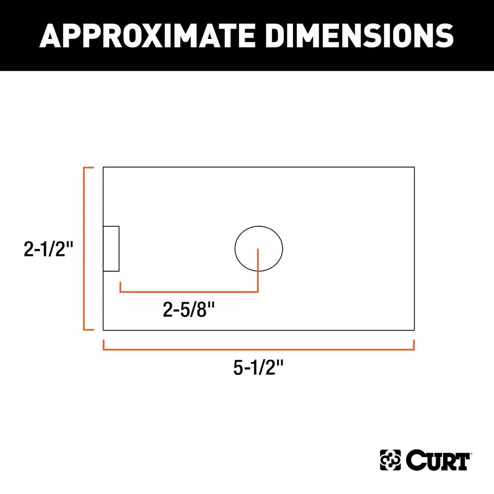 CURT Reducer Sleeve Adapter, 2-1/2" to 2" Receiver Tube Converter
