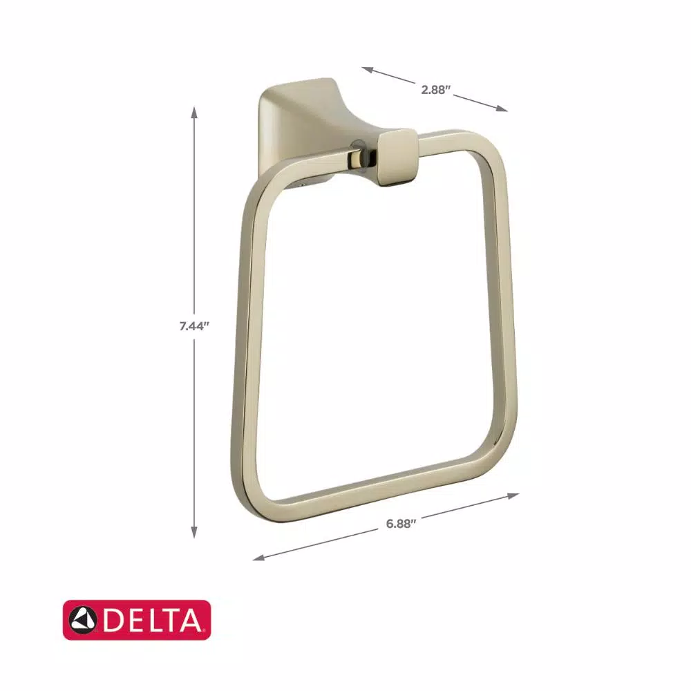 Delta Tesla Polished Nickel Hand Towel Ring