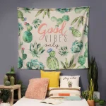 Stratton Home Decor Good Vibes Only Botanical Tapestry Wall Hanging thumbnail 1