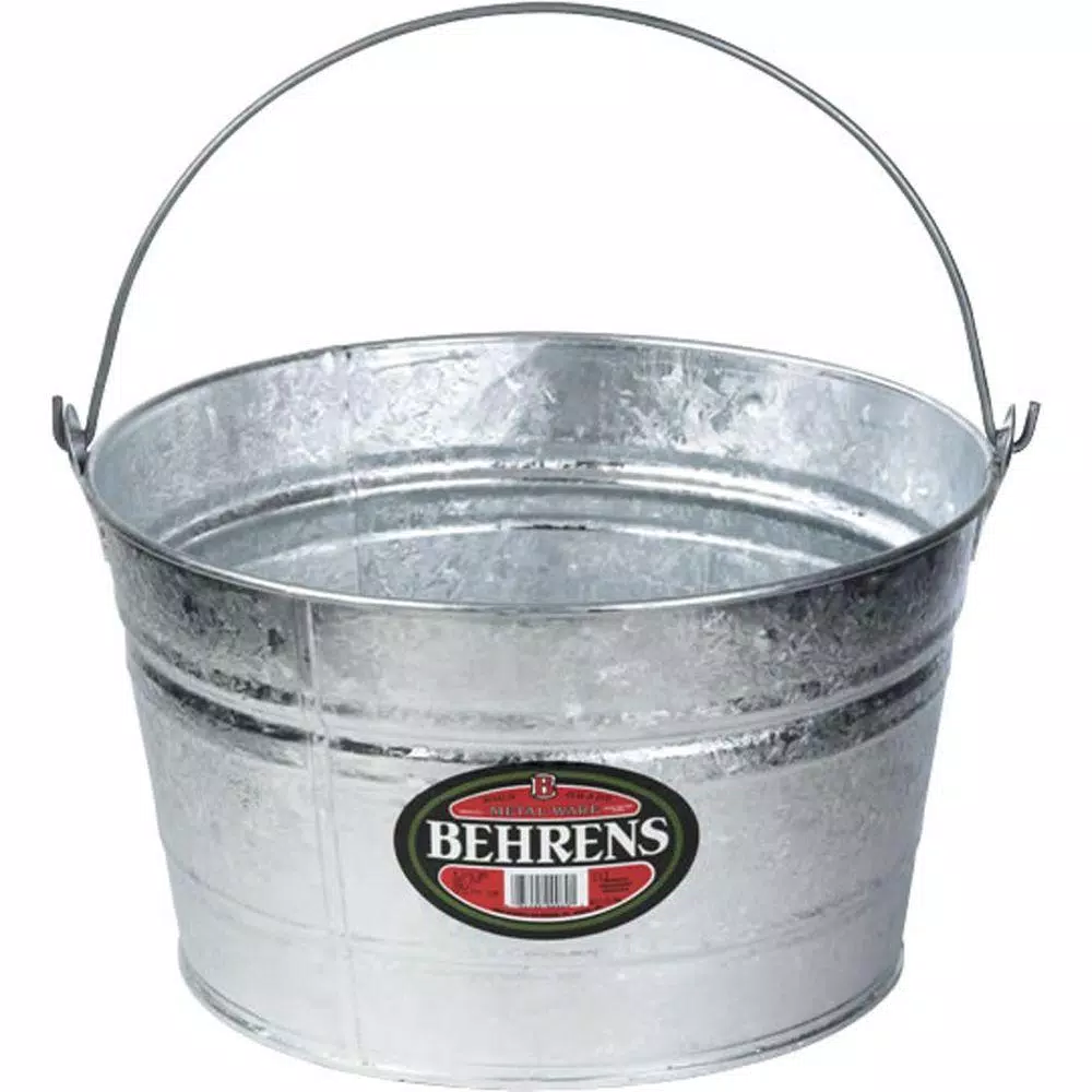 Behrens 4.25 Gal. Hot Dipped Galvanized Steel Pail, Silver