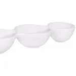 HOME ESSENTIALS AND BEYOND 18 in. Pure White 4-Section Ceramic Divided Serving Dish thumbnail 2