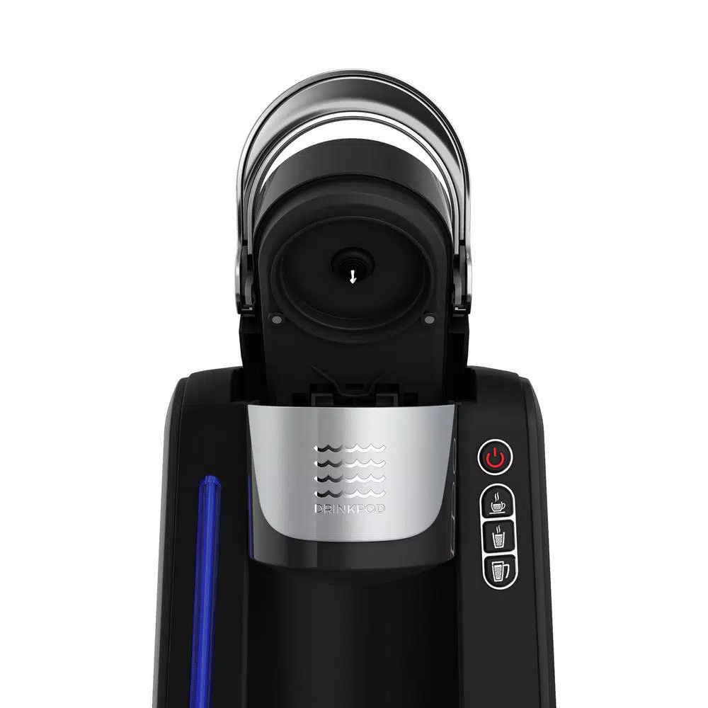 DRINKPOD JAVAPod 1 Single Serve K-Cup Coffee Maker, Refillable Reservoir or In-Line Water Connection, Black