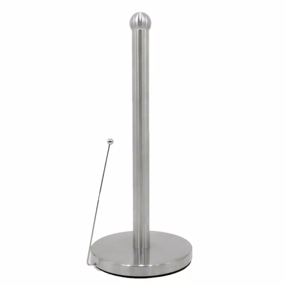 ExcelSteel Stainless Steel Paper Towel Holder with Weighted Base for Countertop