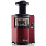 Omega Vertical Slow Speed Masticating Juicer, 150W, Red thumbnail 1