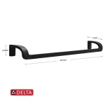 Delta Annalisa 24 in. Single Towel Bar, Matte Black thumbnail 4