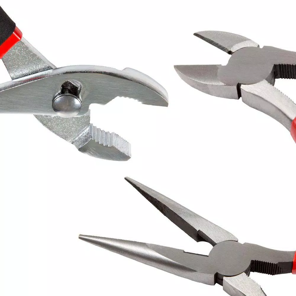 Stalwart 6-Piece Utility Plier Set with Storage Pouch