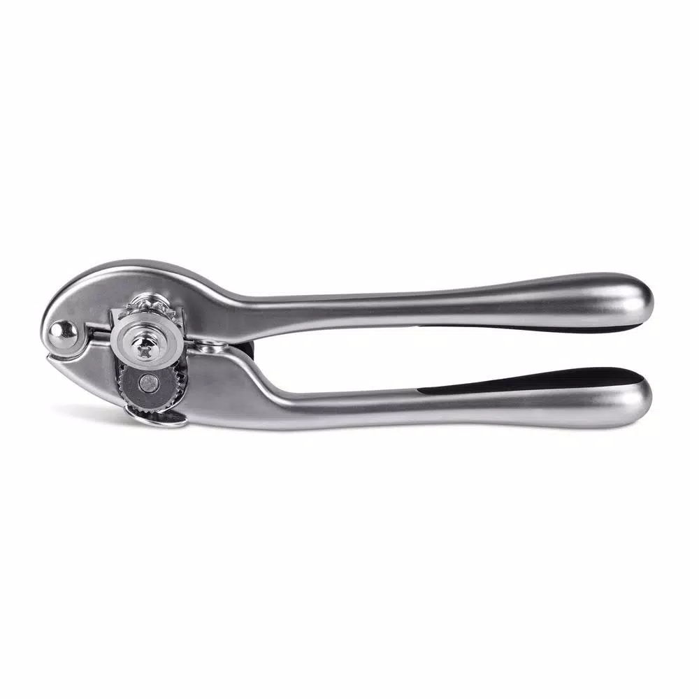 Home Basics Handheld Can Opener - High Carbon Stainless Steel & Zinc with Ergonomic TPR Grip