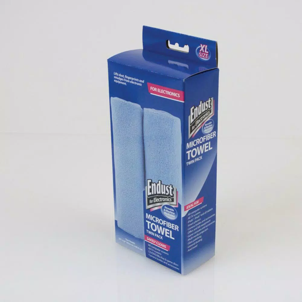 Endust Extra-Large Microfiber Cleaning Cloths, 15 in. x 15 in., Blue (6-Pack)