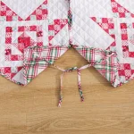 Country Living Angelina 48 in. Reversible Quilted Tree Skirt, Red and White Patchwork Star thumbnail 4