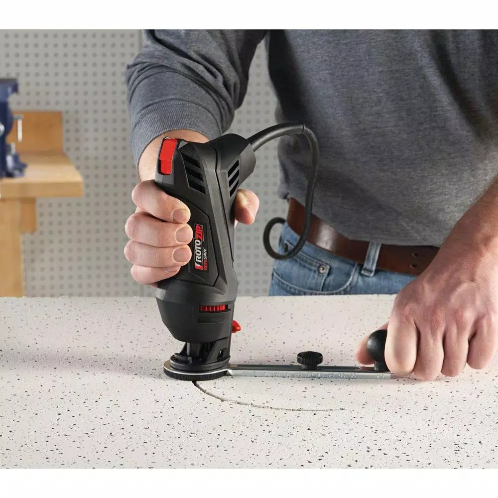 Rotozip RotoSaw 5.5 Amp Corded 1/4 in. Rotary Spiral Saw Tool Kit with 5 Accessories