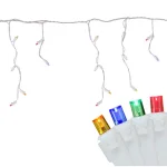 Northlight 100-Light Multi-Color LED Wide Angle Icicle Lights, 6.75 ft., White Wire thumbnail 1