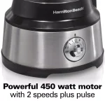Hamilton Beach 450-Watt 10-Cup Food Processor with Built-in Bowl Scraper, Black and Stainless Steel thumbnail 6