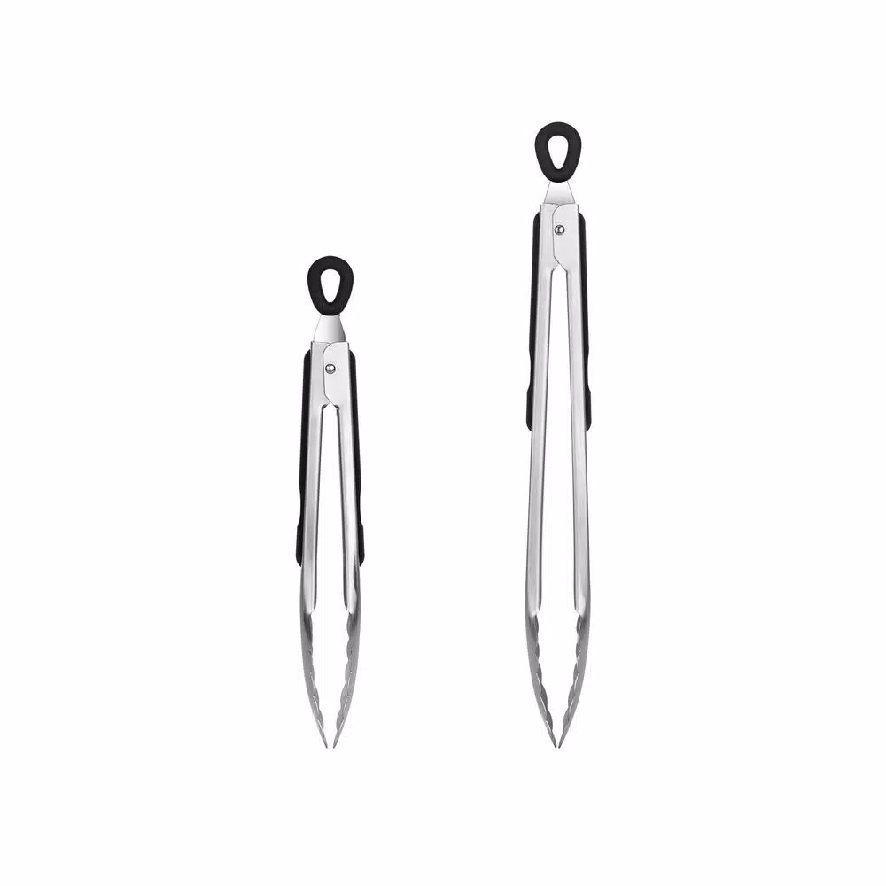 Fox Run Stainless Steel Tongs Bundle with Polypropylene Grips
