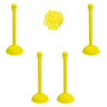 Mr. Chain Heavy-Duty Stanchion and Chain Kit, Yellow thumbnail 1