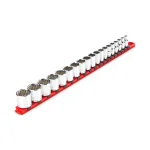 TEKTON 3/8 in. Drive 12-Point Metric Socket Set, 19-Piece with Twist-to-Lock Rail thumbnail 1