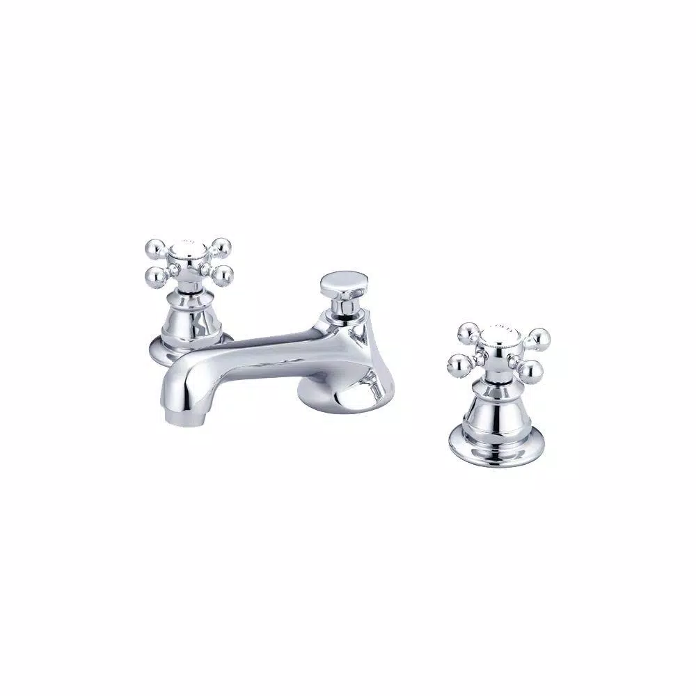Water Creation Century Classic 8 in. Widespread Bathroom Faucet, Triple Plated Chrome with Pop-Up Drain