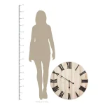 Stratton Home Decor Stratton Home Distressed White Wood Wall Clock with Antique Bronze Roman Numerals thumbnail 4