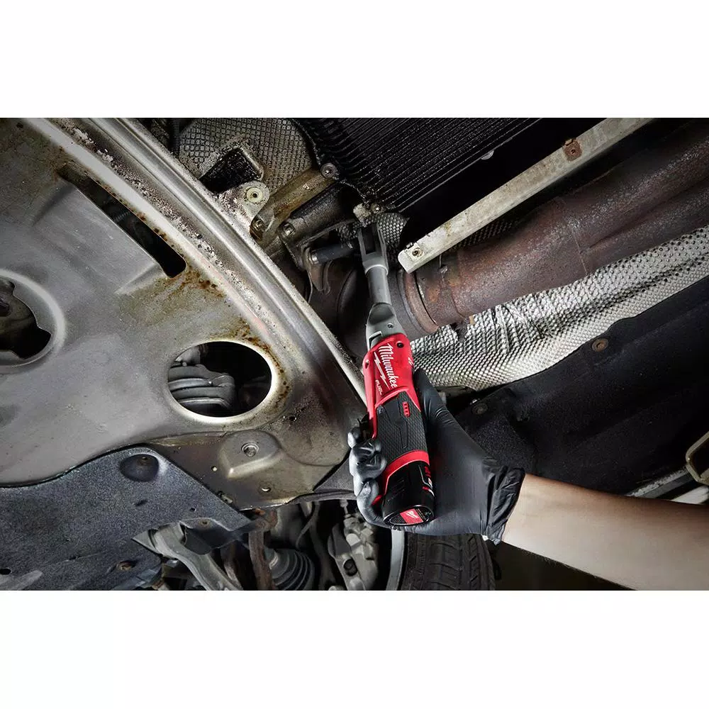Milwaukee M12 FUEL 12V Cordless 3/8 in. Extended Reach Ratchet Kit with Metric Ratcheting Wrench Set