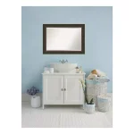 Amanti Art Milano 42.5 in. W x 30.5 in. H Rectangular Beveled Edge Bathroom Vanity Mirror, Dark Bronze thumbnail 1
