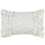 Laura Ashley Harper Jade Green Floral Cotton Throw Pillow, 14 x 20 in. thumbnail 1