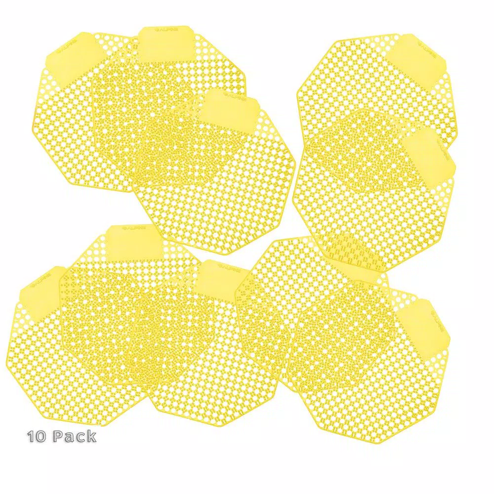 Alpine Industries Mango Fragrance Anti-Splash Urinal Screens, 10-Pack
