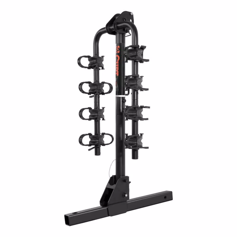 CURT Towable Extendable Hitch-Mounted Bike Rack, 2" Shank, 2,000 lbs. Capacity, 2 or 4 Bikes