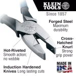 Klein Tools 8 in. High-Leverage Side-Cutting Pliers thumbnail 2