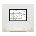 Amanti Art 38 in. W x 26 in. H Framed Glass Dry Erase Calendar Board, Mezzanotte Satin Black Wood thumbnail 7