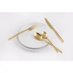 Cambridge Beacon 16-Piece Gold Satin 18/0 Stainless Steel Flatware Set, Service for 4 thumbnail 2