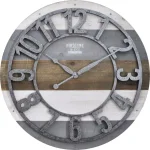 FirsTime and Co. 27 in. Shabby Planks Wall Clock, Rustic Wood Design thumbnail 2