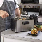 Elite Cuisine Elite 3.5 Qt. Immersion Deep Fryer, 1500W Electric Countertop Fryer with Adjustable Thermostat thumbnail 6
