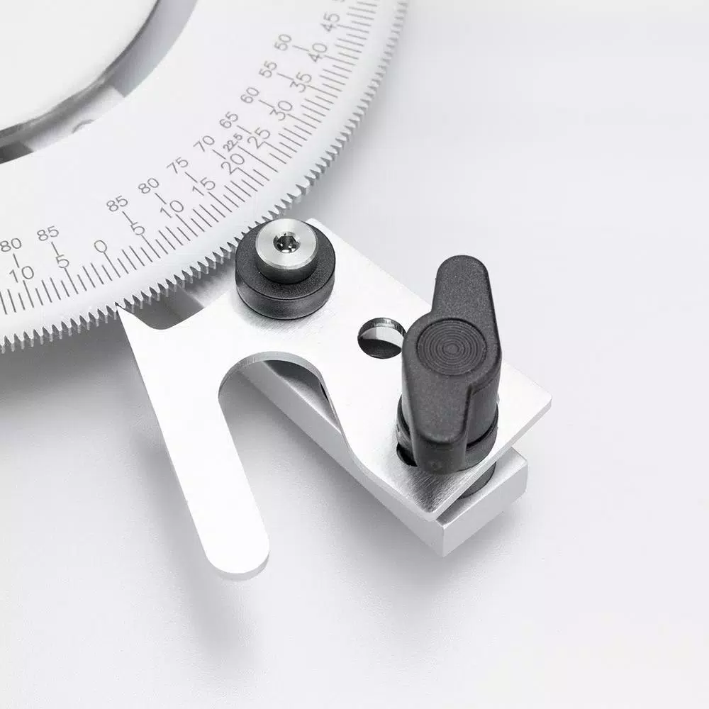 POWERTEC Aluminum Deluxe Miter Gauge for Table Saw with 120 Angle Stops
